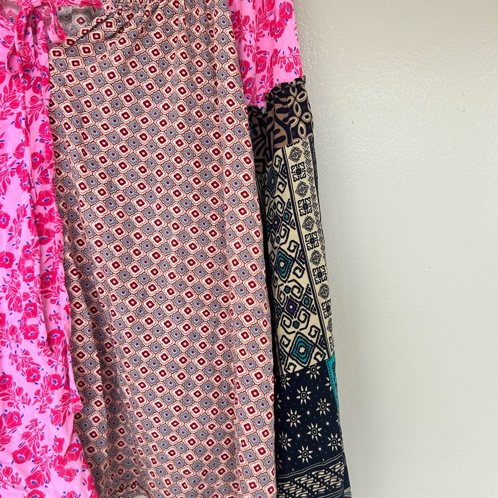 Easel Floral Multicolor Patchwork Blouse w/Balloo… - image 5